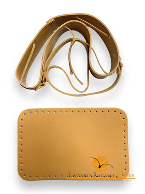 SET SECCHIELLO Con Fondo, Tracolla e Chiusura - MAS Srl - Colore: BEIGE - by LacariaRicami.Store