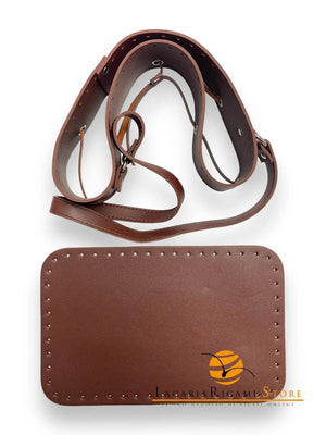 SET SECCHIELLO Con Fondo, Tracolla e Chiusura - MAS Srl - Colore: MARRONE - by LacariaRicami.Store