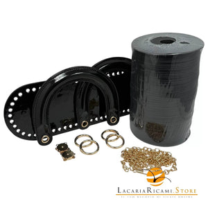 SET Borsa Stile DIOR in Ecopelle Lucida - - LacariaRicami.Store