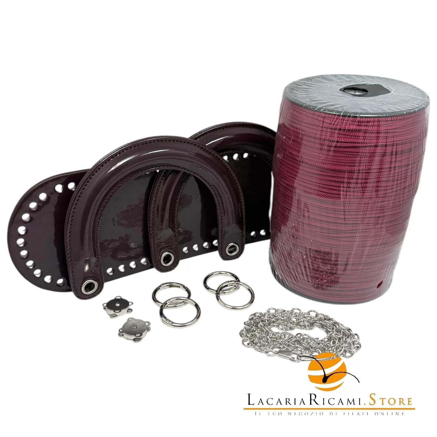 SET Borsa Stile DIOR in Ecopelle Lucida - - LacariaRicami.Store