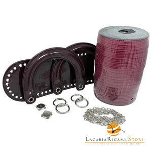 SET Borsa Stile DIOR in Ecopelle Lucida ARGENTO - VINACCIA - LacariaRicami.Store