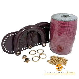 SET Borsa Stile DIOR in Ecopelle Lucida ORO - VINACCIA - LacariaRicami.Store