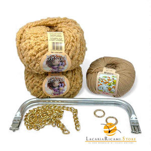 KIT CLUTCH Bambolina Witico - Silke - Colore: 852 - MIELE - by LacariaRicami.Store
