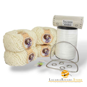 SET BORSA Bambolina AVORIO - BIANCO - LacariaRicami.Store