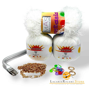 SET Clutch FANTASIA - Colore: ORO - BIANCO - by LacariaRicami.Store