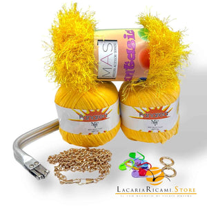 SET Clutch FANTASIA - Colore: ORO - GIALLO - by LacariaRicami.Store