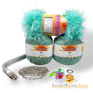 SET Clutch FANTASIA - Colore: ARGENTO - MALDIVE - by LacariaRicami.Store