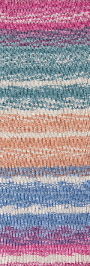 Cotone LANDSCAPE - Laines du Nord - Colore: 004 - Rosa Azzurro Corallo - by LacariaRicami.Store