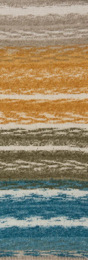 Cotone LANDSCAPE - Laines du Nord - Colore: 006 - Senape Oliva Blu - by LacariaRicami.Store