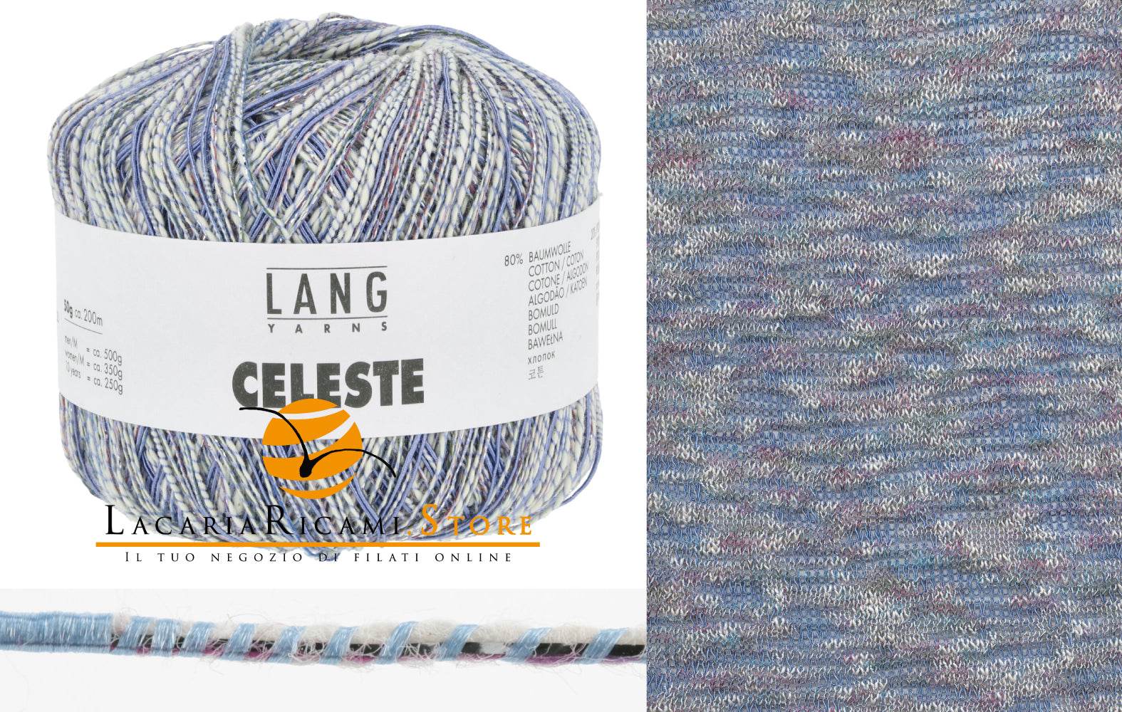 Cotone CELESTE - LANG YARNS - - LacariaRicami.Store