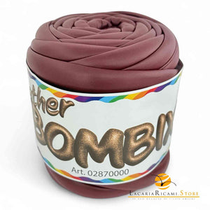 Marshmallow LEATHER BOMBIX (Eco-Pelle) - Cucirini Tre Stelle 012 - BORDEAUX - LacariaRicami.Store