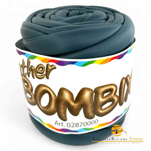 Marshmallow LEATHER BOMBIX (Eco-Pelle) - Cucirini Tre Stelle - Colore: 046 - PETROLIO - by LacariaRicami.Store