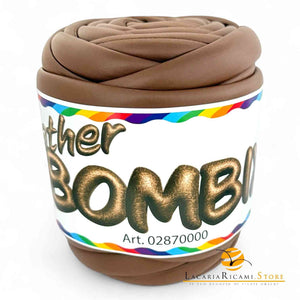 Marshmallow LEATHER BOMBIX (Eco-Pelle) - Cucirini Tre Stelle - Colore: 071C - MARRONE CHIARO - by LacariaRicami.Store