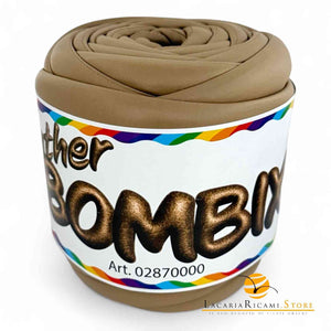 Marshmallow LEATHER BOMBIX (Eco-Pelle) - Cucirini Tre Stelle 116 - NOCCIOLA - LacariaRicami.Store