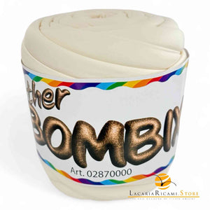 Marshmallow LEATHER BOMBIX (Eco-Pelle) - Cucirini Tre Stelle 888 - BIANCO SPORCO - LacariaRicami.Store