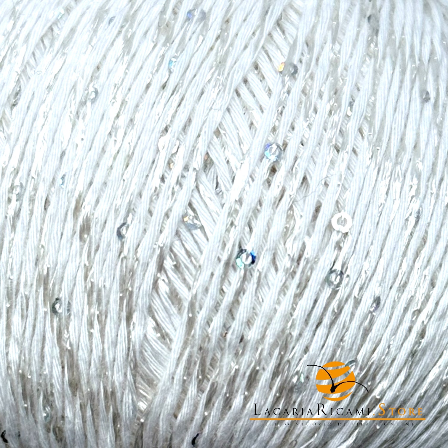 Cotone LED - GPTEX - 64 - BIANCO/PAILLETS BIANCO - LacariaRicami.Store