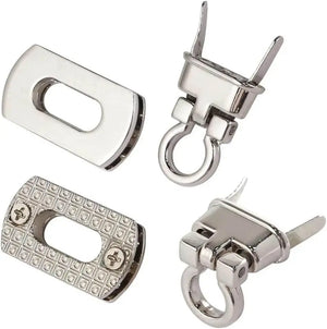 Chiusura GIRELLO 24,5X13 mm - Colore: ARGENTO - by LacariaRicami.Store