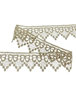 Macramé SMERLO PUNTA FIOCCO 4 Cm - 6175 - Colore: BISCOTTO - by LacariaRicami.Store