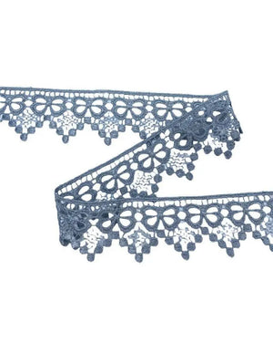 Macramé SMERLO PUNTA FIOCCO 4 Cm - 6175 - Colore: GRIGIO - by LacariaRicami.Store