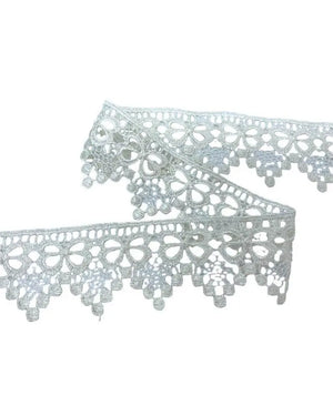 Macramé SMERLO PUNTA FIOCCO 4 Cm - 6175 - Colore: PANNA - by LacariaRicami.Store