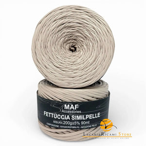 Fettuccia SIMILPELLE - MAF Accessories - Colore: 00 - BEIGE - by LacariaRicami.Store