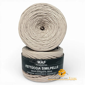 Fettuccia SIMILPELLE - MAF Accessories - Colore: 00 - BEIGE - by LacariaRicami.Store