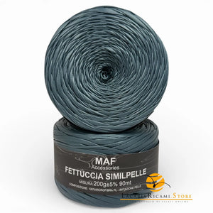 Fettuccia SIMILPELLE - MAF Accessories - Colore: 02 - PETROLIO - by LacariaRicami.Store