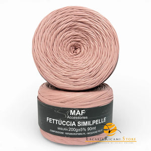Fettuccia SIMILPELLE - MAF Accessories - Colore: 08 - ROSA - by LacariaRicami.Store