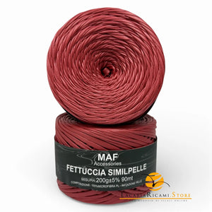 Fettuccia SIMILPELLE - MAF Accessories - Colore: 09 - ROSSO - by LacariaRicami.Store