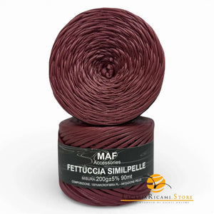 Fettuccia SIMILPELLE - MAF Accessories - Colore: 10 - BORDEAUX - by LacariaRicami.Store