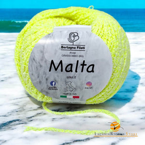 Cotone MALTA - Bertagna Filati - 21 - GIALLO FLUO - LacariaRicami.Store