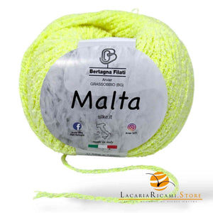 Cotone MALTA - Bertagna Filati - Colore: 21 - GIALLO FLUO - by LacariaRicami.Store