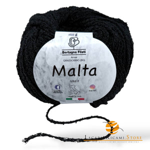 Cotone MALTA - Bertagna Filati - 23 - NERO - LacariaRicami.Store