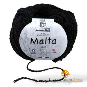 Cotone MALTA - Bertagna Filati 23 - NERO - LacariaRicami.Store