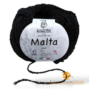 Cotone MALTA - Bertagna Filati - Colore: 23 - NERO - by LacariaRicami.Store