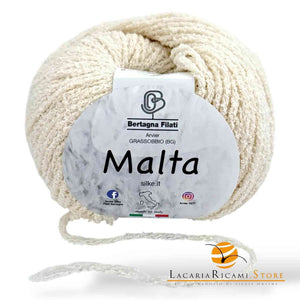 Cotone MALTA - Bertagna Filati - Colore: 24 - PANNA - by LacariaRicami.Store
