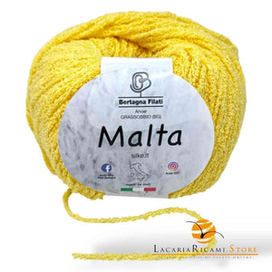 Cotone MALTA - Bertagna Filati - Colore: 29 - GIALLO SOLE - by LacariaRicami.Store