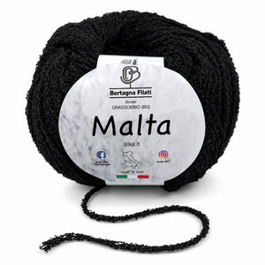 Cotone MALTA - Bertagna Filati - Colore: 23 - NERO - by LacariaRicami.Store