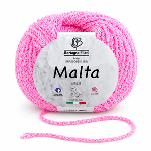 Cotone MALTA - Bertagna Filati - Colore: 25 - ROSA FLUO - by LacariaRicami.Store