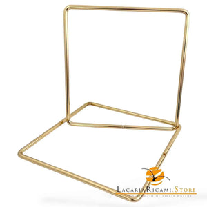 Manici QUADRATI Metallici - Mas Srl - Colore: ORO - by LacariaRicami.Store