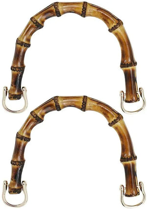 MANICI Bamboo 17X14 Cm - Colore: BRUCIATO - AGGANCIO ORO OVALE - by LacariaRicami.Store