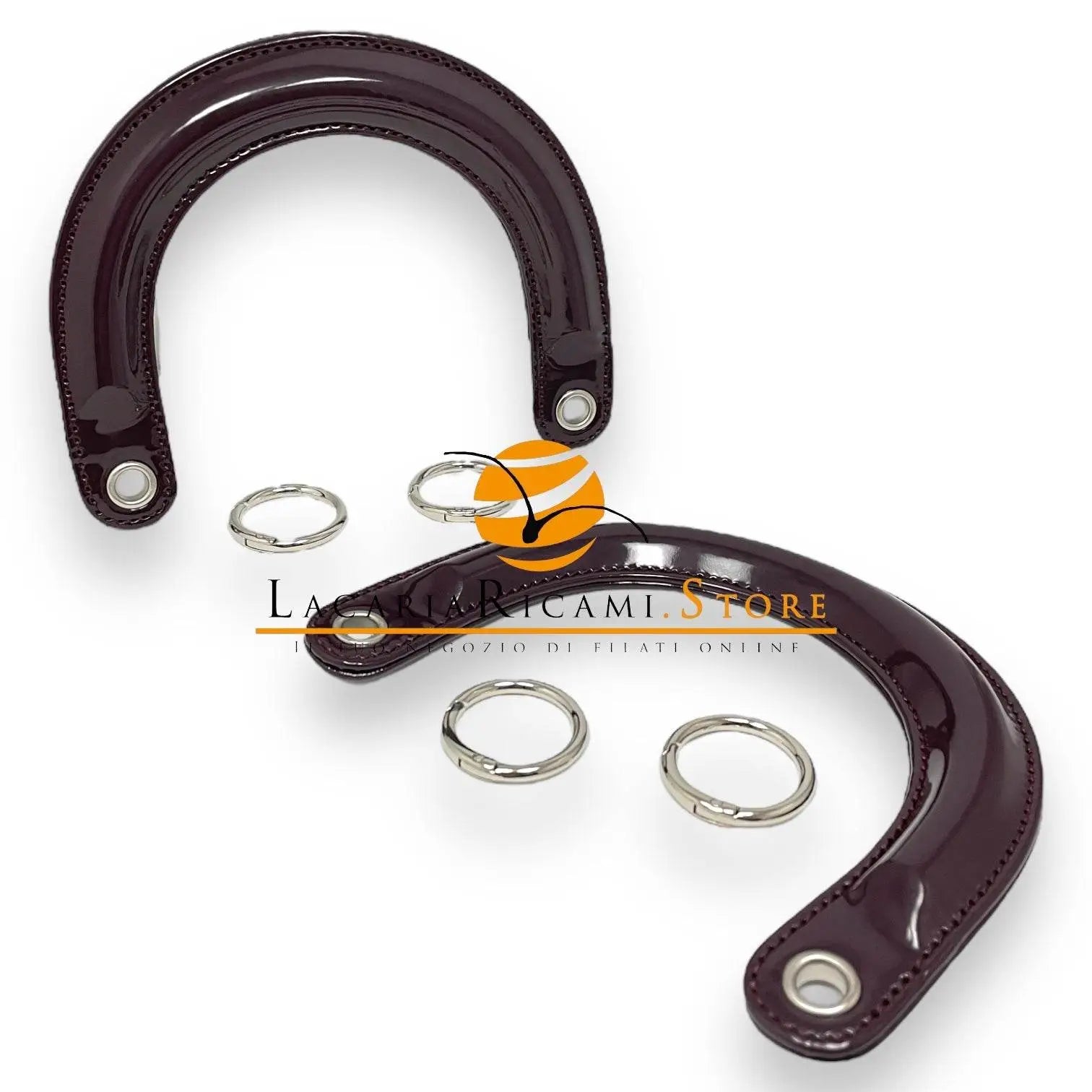 MANICI Stile DIOR Con Moschettoni in Ecopelle Lucida - - LacariaRicami.Store