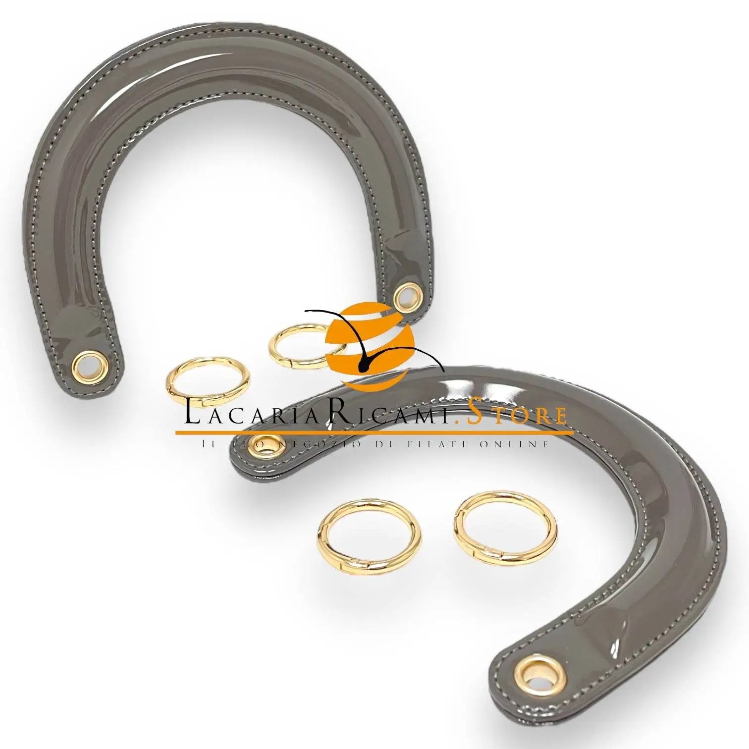 MANICI Stile DIOR Con Moschettoni in Ecopelle Lucida - - LacariaRicami.Store