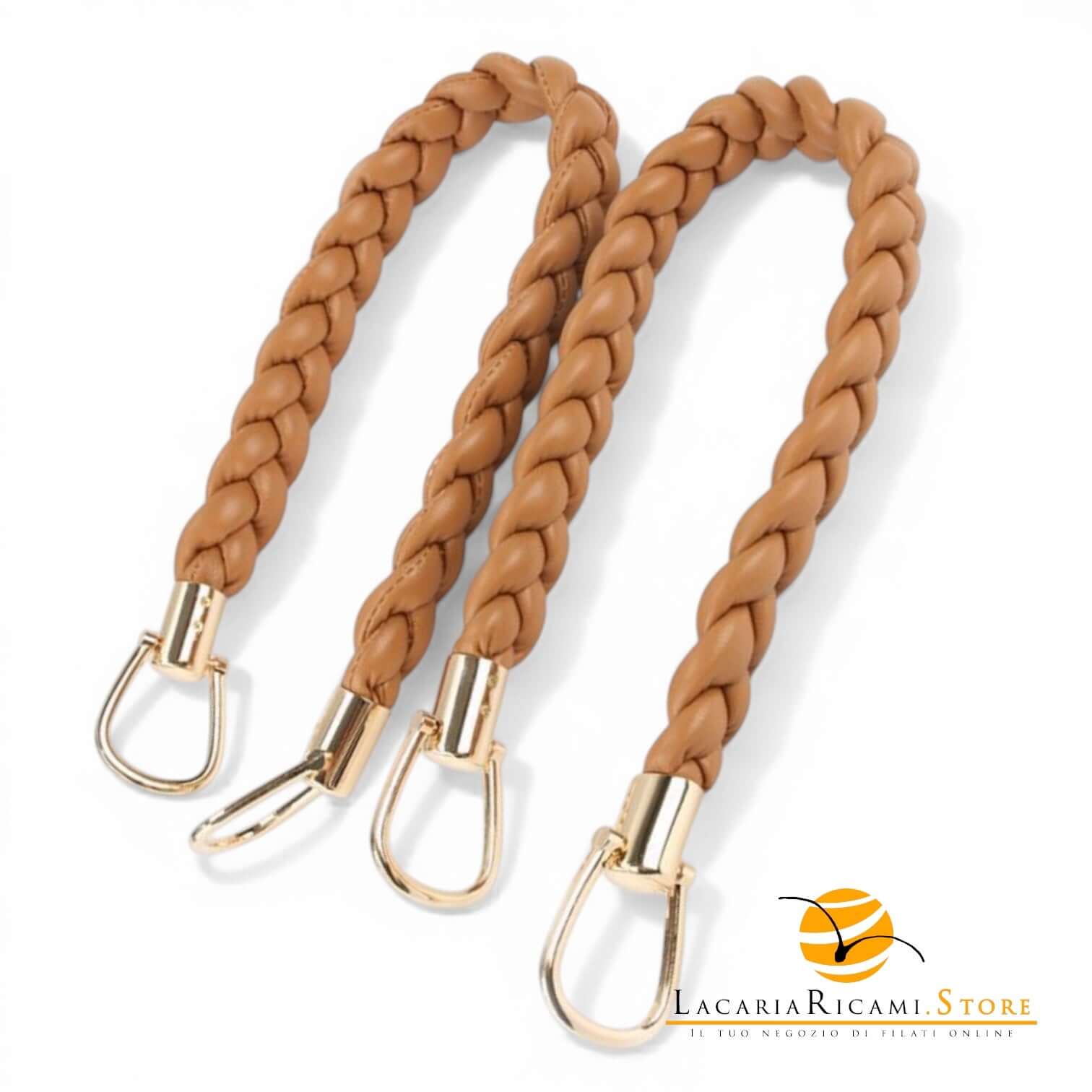 Manici Intrecciati Per Borse - MAF Accessories - Colore: BEIGE - by LacariaRicami.Store
