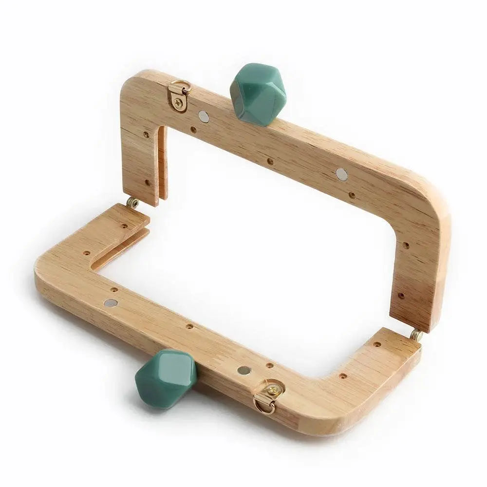 CLIK CLAK In Legno Con Perla Quadrata 20x8Cm - - LacariaRicami.Store