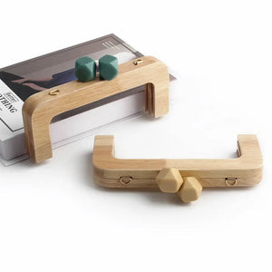 CLIK CLAK In Legno Con Perla Quadrata 20x8Cm - - LacariaRicami.Store