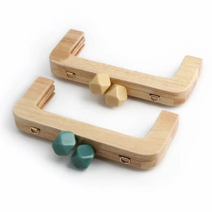 CLIK CLAK In Legno Con Perla Quadrata 20x8Cm - - LacariaRicami.Store