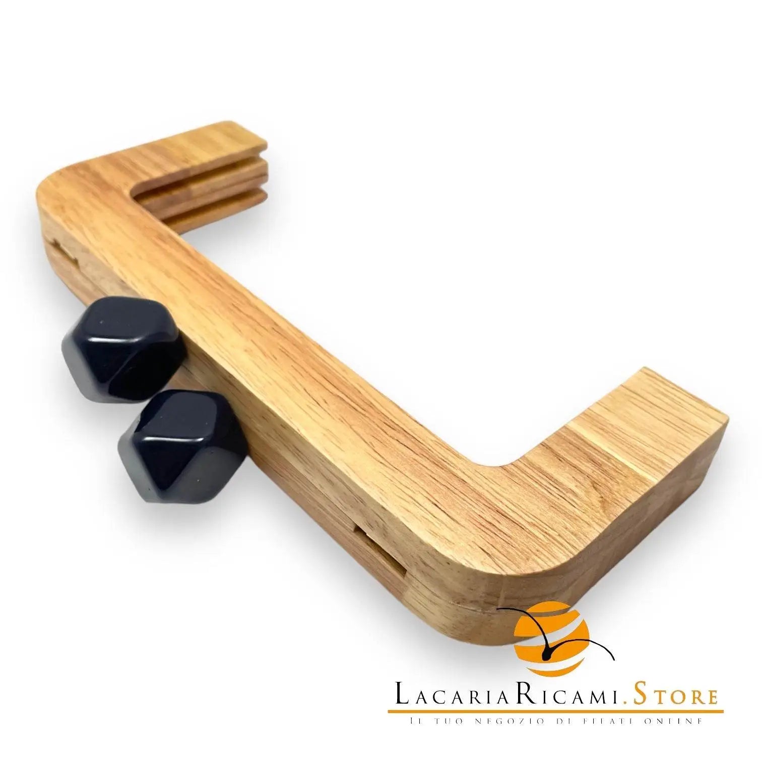 CLIK CLAK In Legno Con Perla Quadrata 20x8Cm - - LacariaRicami.Store