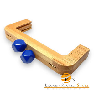 CLIK CLAK In Legno Con Perla Quadrata 20x8Cm - - LacariaRicami.Store