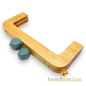 CLIK CLAK In Legno Con Perla Quadrata 20x8Cm - - LacariaRicami.Store